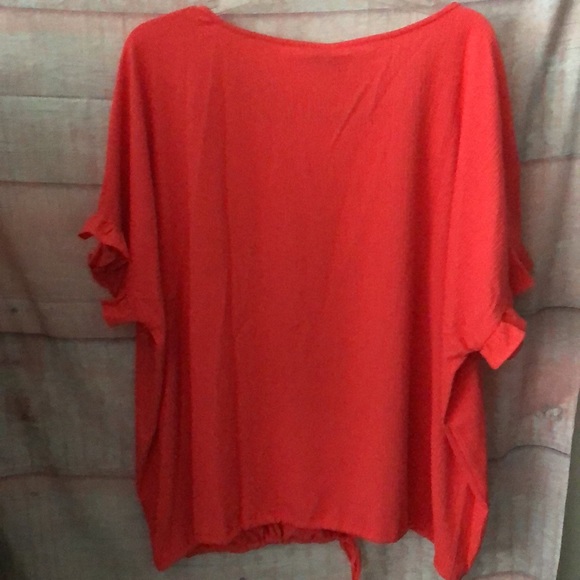 NWT flowy hot coral pink size 3x top by Cozy Casual - Picture 5 of 7